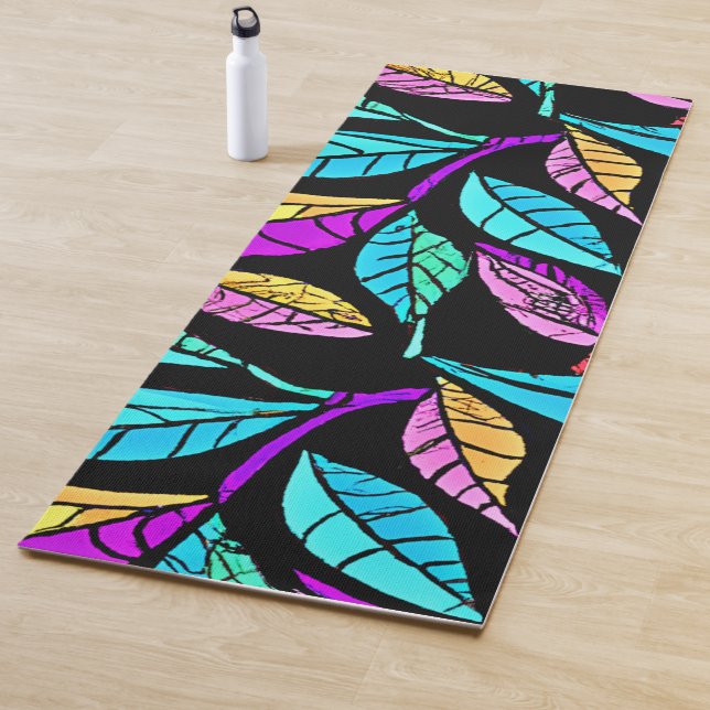 Design von Blätter aus festem Glas Yogamatte (Beispiel)