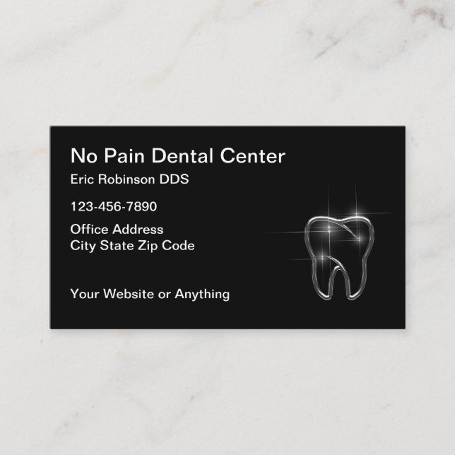 Design von Business Cards für coole Zahnärzte Visitenkarte (Vorderseite)