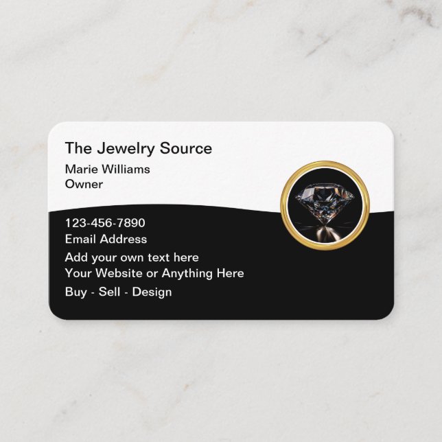 Design von Business Cards für klassische Schmuckst Visitenkarte (Vorderseite)