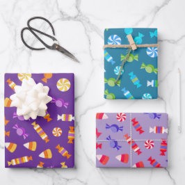 Design von Candies-Süßigkeiten Geschenkpapier Set