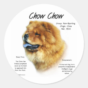 Design von Chow-Vorgehensweisen Runder Aufkleber