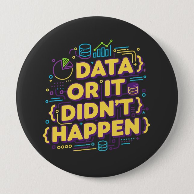 Design von Datenwissenschaften - Daten oder sie si Button (Vorderseite)