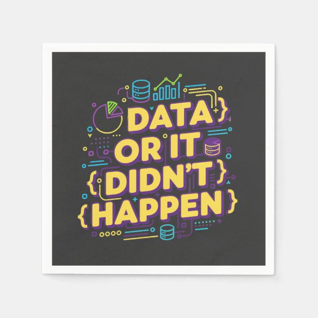 Design von Datenwissenschaften - Daten oder sie si Serviette (Vorderseite)