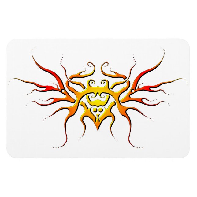 Design von Flügeldrachen - rot Magnet (Horizontal)