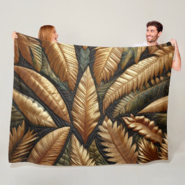 Design von gequilten tropischen Blätter Fleecedecke