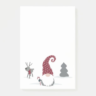 Design von Gnome und Reindeer skandinavisches Tomt Post-it Klebezettel