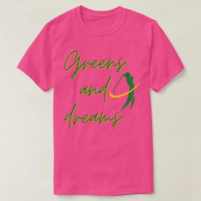 Design von Grüntönen und Träumen T-Shirt (Design vorne)