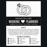 Design von Hochzeitszittern, Veranstaltungsplaner Flyer<br><div class="desc">Verbundenes Hochzeitsrings Design,  Hochzeitsplaner Flyer für Werbung durch den Business Card Store.</div>