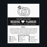 Design von Hochzeitszittern, Veranstaltungsplaner Flyer<br><div class="desc">Verbundenes Hochzeitsrings Design,  Hochzeitsplaner Flyer für Werbung durch den Business Card Store.</div>