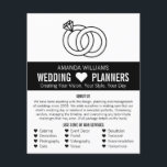 Design von Hochzeitszittern, Veranstaltungsplaner Flyer<br><div class="desc">Verbundenes Hochzeitsrings Design,  Hochzeitsplaner Flyer für Werbung durch den Business Card Store.</div>