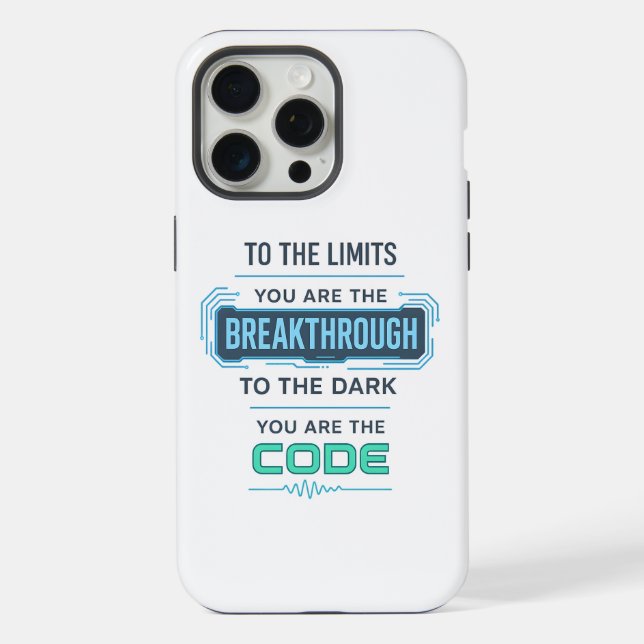 Design von KI-Angeboten - Durchbruch bei der Code  iPhone 15 Pro Max Hülle (Rückseite)