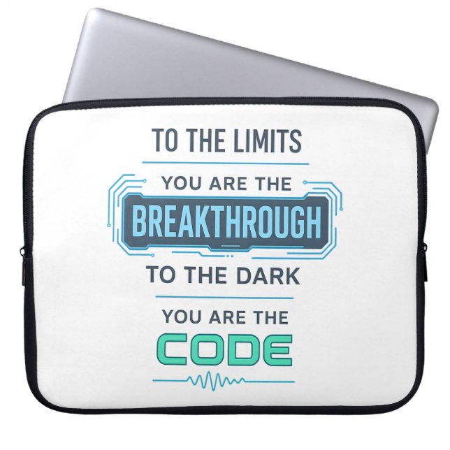 Design von KI-Angeboten - Durchbruch bei der Code  Laptopschutzhülle (Vorderseite)
