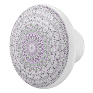 Design von Lavendel und Green Mandala Keramikknauf