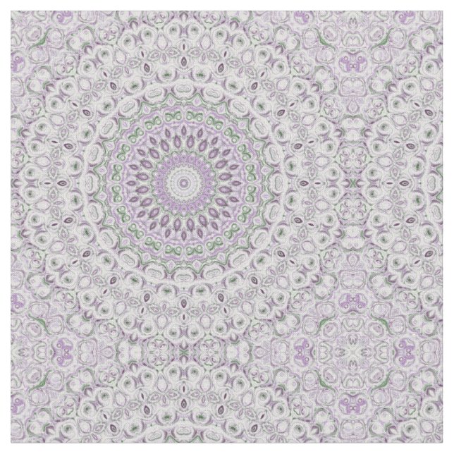 Design von Lavendel und Green Mandala Stoff (Nahaufnahme)