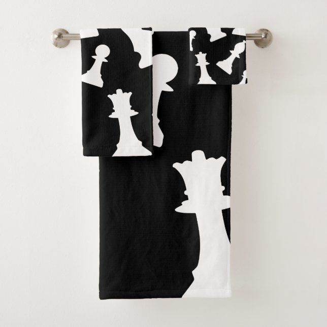 Design von Schachspielstücken Badhandtuch Set (Insitu)
