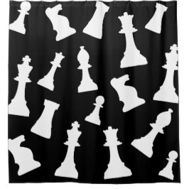 Design von Schachspielstücken Duschvorhang