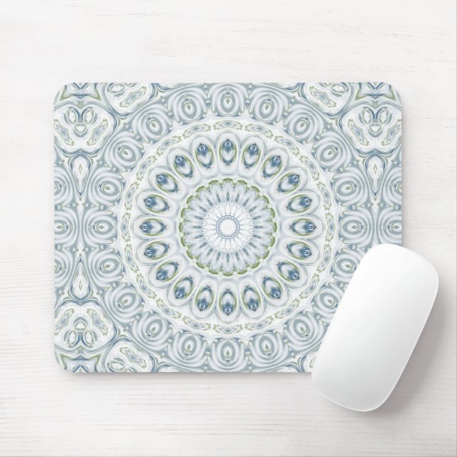 Design von Serene Blue und Green Mandala Mousepad (Mit Mouse)