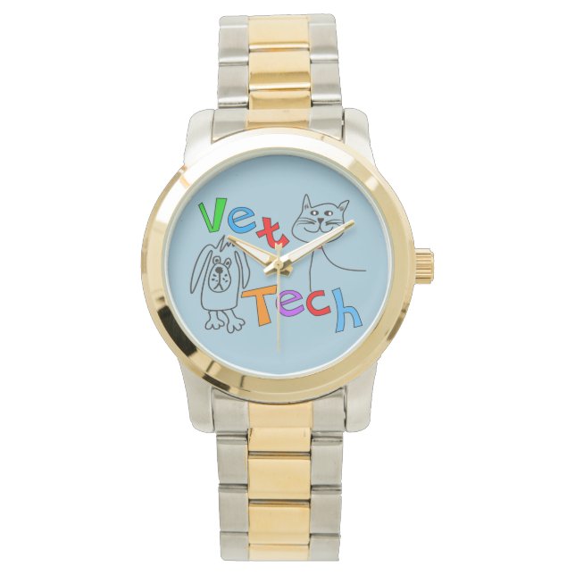 Design von Tierärzten und Hunden Armbanduhr (Vorderseite)