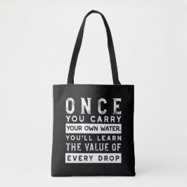 Design von Weisheit-Zitaten - Wert jedes einzelnen Tasche