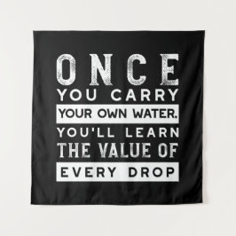 Design von Weisheit-Zitaten - Wert jedes einzelnen Wandteppich