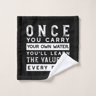Design von Weisheit-Zitaten - Wert jedes einzelnen Waschlappen