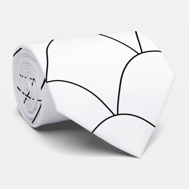 Design von White Art Deco Krawatte (Gerollt)