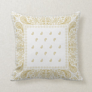 Design von White und Gold Pailsey Kissen