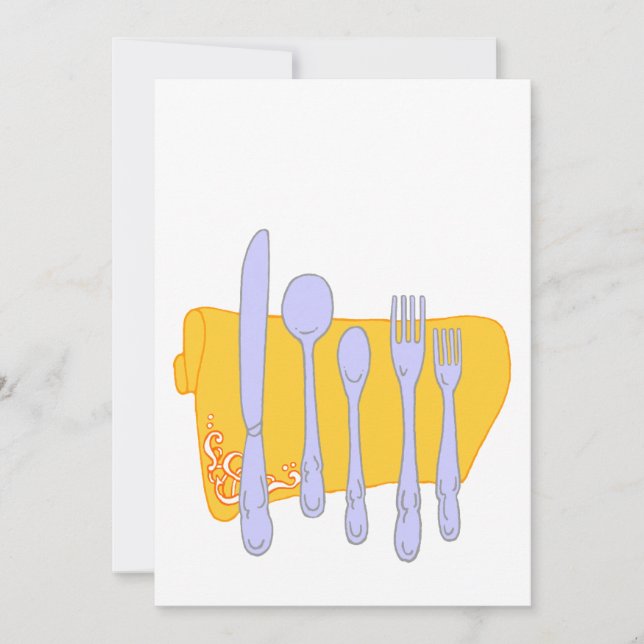 Design-Vorlage für das Abendessen (Vorderseite)