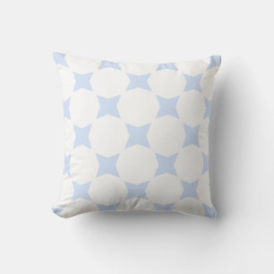 Design White & Baby Blue Pastell Star Kissen
