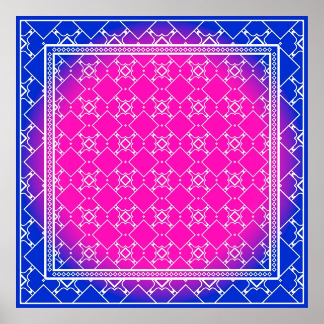 Design with abstract hand drawn geometric pattern  poster (Vorne)