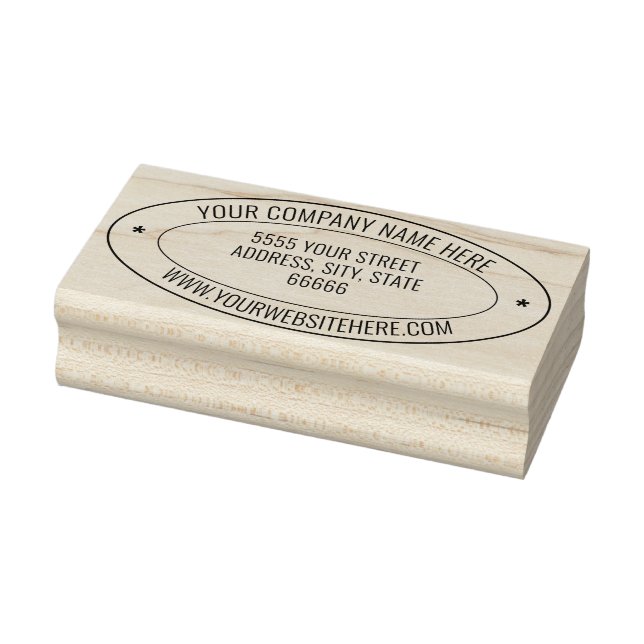 Design Your Own Address Oval Rubber Stamp Example Gummistempel (Stempel)