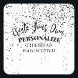 Design Your Own Custom Quadratischer Aufkleber<br><div class="desc">Add some personalized text or redesign this product completely from scratch by replacing our image with your own! Add your own text,  choose your favorite fonts and colors and visit Illusory Optics on Zazzle for more.</div>