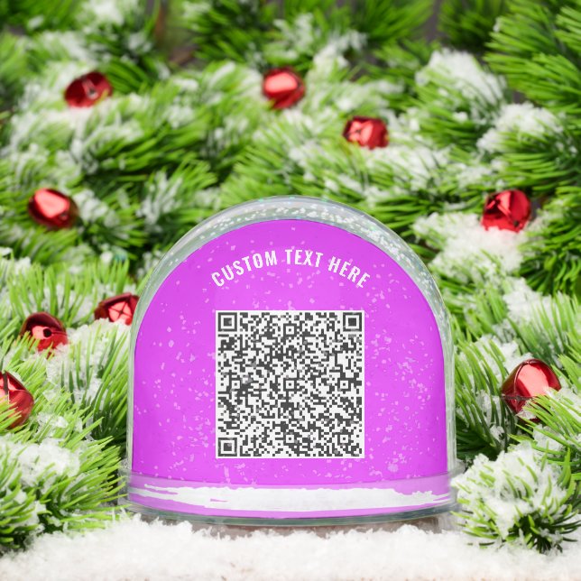 Design Your Own Custom Text and QR Code Schneekugeln (Weihnachten)