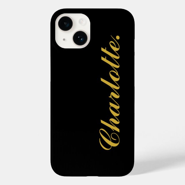 Design Your Own Name on This Black Case-Mate iPhone 14 Hülle (Rückseite)