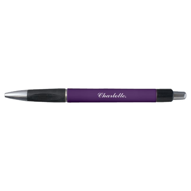 Design Your Own Name on This Dark Purple Emmy Kugelschreiber (Vorderseite)