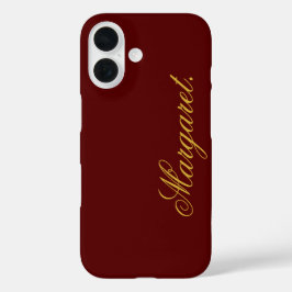 Design Your Own Name on This Maroon iPhone 16 Hülle