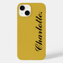 Design Your Own Name on This Metallic Gold Case-Mate iPhone 14 Hülle