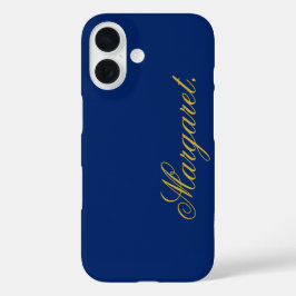 Design Your Own Name on This Navy iPhone 16 Hülle