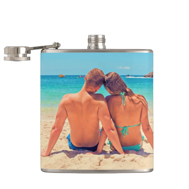 Design Your Own Photo Flask Gift Personalized Flachmann (Geöffnet)