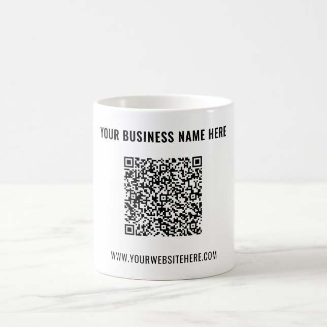 Design Your Own QR Code Coffee Mug Custom Text Kaffeetasse (Mittel)