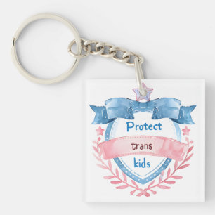 Design zum Schutz von Trans-Kindern, Geschenk für Schlüsselanhänger