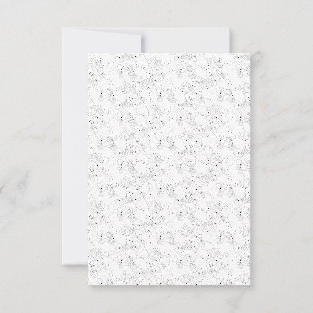 Design Zwei RSVP Karte (Vorderseite)