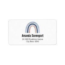 Designadresse für Blau und Peach Rainbow Boho