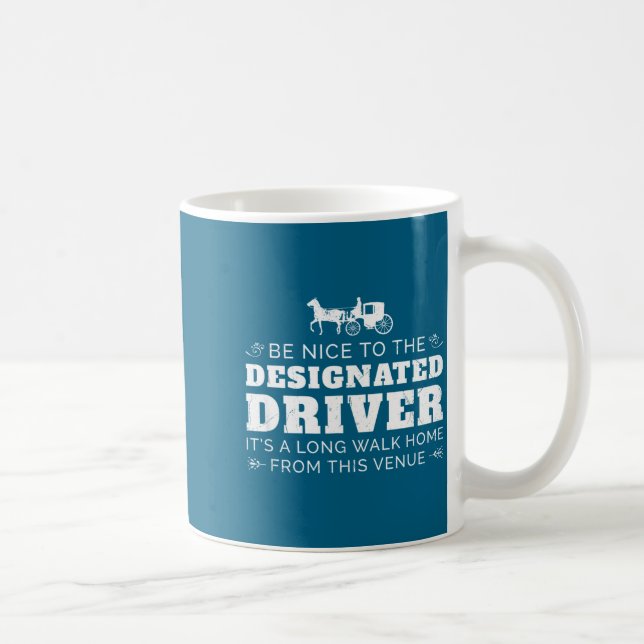 Designated Driver Horse Carriage Funny Men Women Q Kaffeetasse (Rechts)