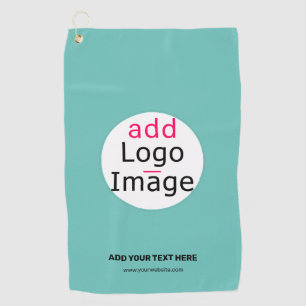 Designbare Logos für Unternehmen Fresh Mint Green Golfhandtuch
