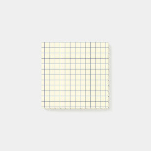 Designbüro für ein weißes, kariertes Muster Post-it Klebezettel