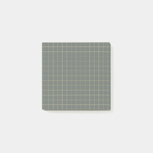 Designbüro für schwarz-kariertes Muster Post-it Klebezettel
