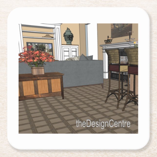 DesignCentre - Dekorkunst Rechteckiger Pappuntersetzer (Vorderseite)