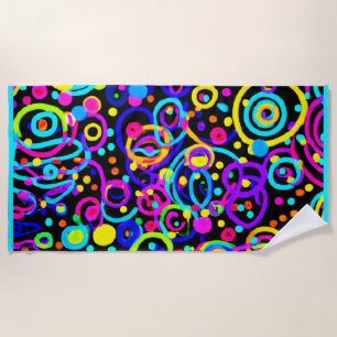 Designdesign in Neon Pattern Strandtuch