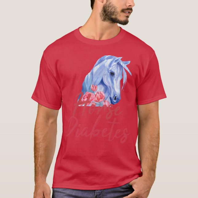 DESIGNdiabetes-Pferd T-Shirt (Vorderseite)